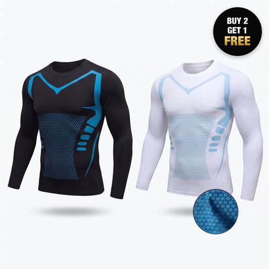 Composure Core-L long-sleeve shaping top, black and white, buy 2 get 1 free