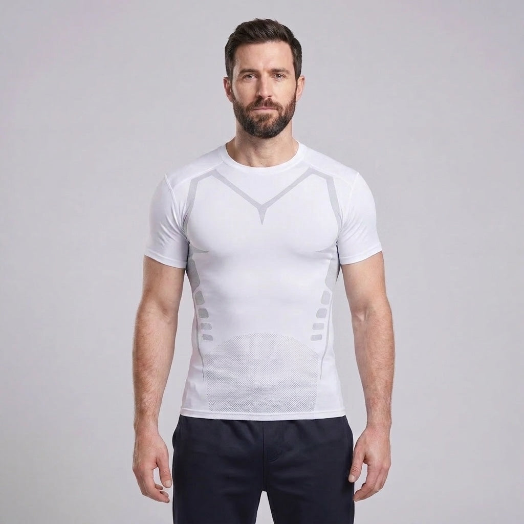 Composure Core-T shaping tee in white, front view