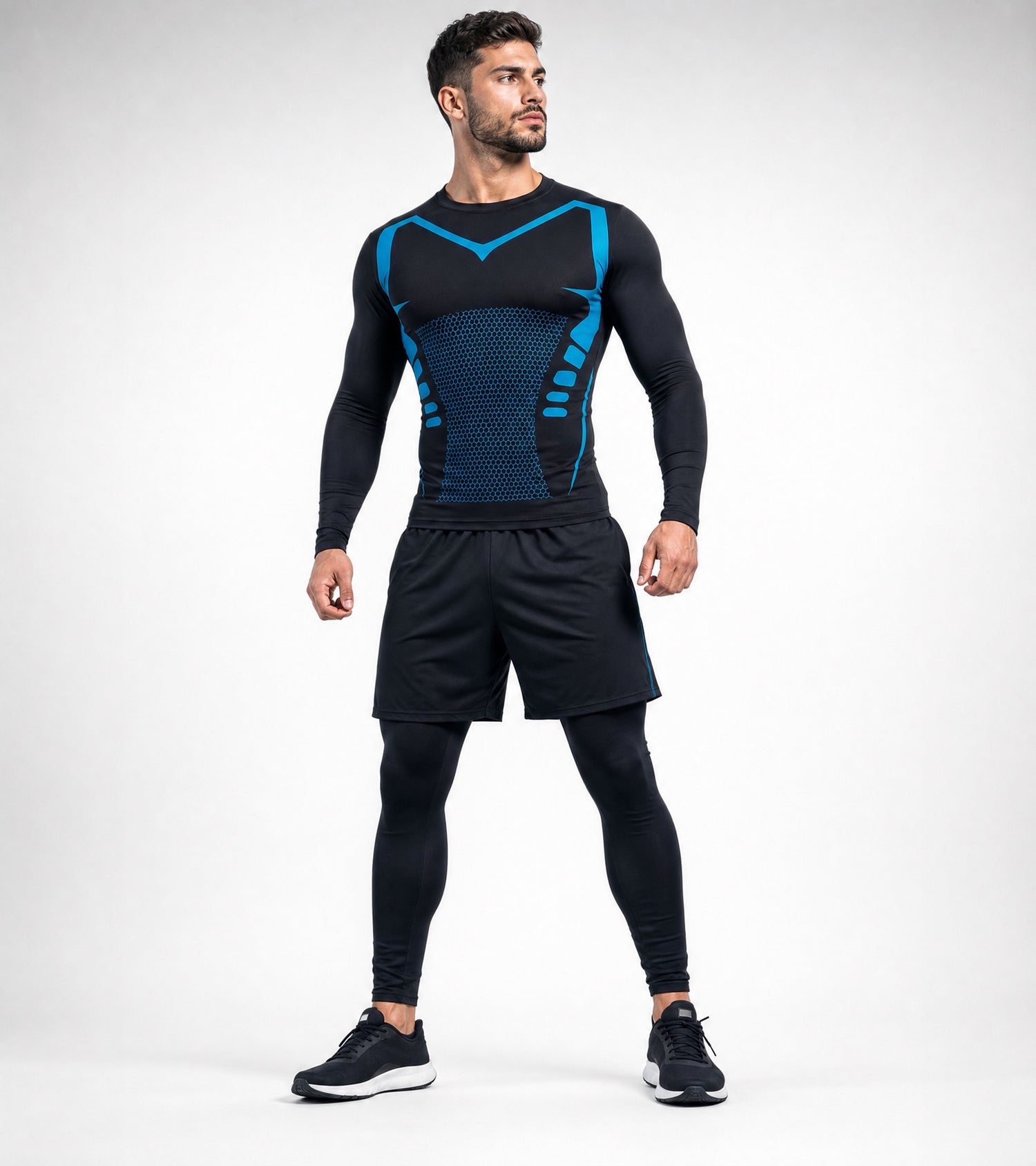 Man wearing the Composure Core-L long-sleeve shaping top